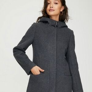 Banbaton Cashmere/Wool Blend Hooded Coat. Size Large. Worn Once